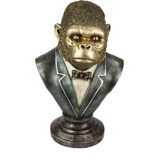 36cm Gorilla Bust with Tuxedo - CLICK & COLLECT ONLY