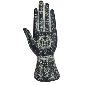 21cm Black/White Palmistry Hand Phrenology