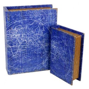 Large Book Box Mappe Blue A