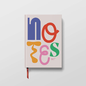 Graphic Lined Notebook - Notes Motion Rainbow