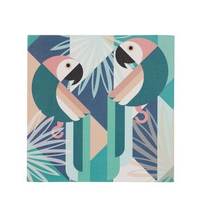 Parrot Coaster 10x10cm Mul
