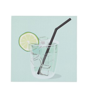 Gin Glass Coaster 10x10cm Mul