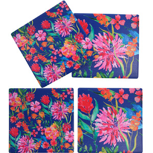 Coasters Monet Garden S/4
