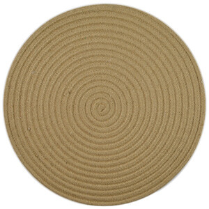 38cm round woven cotton pl/mat-natural
