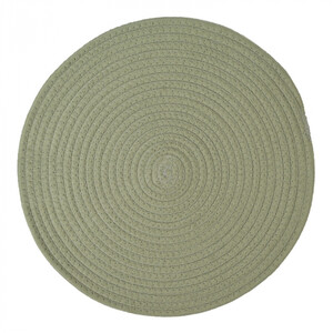38cm round woven cotton placemat- steel