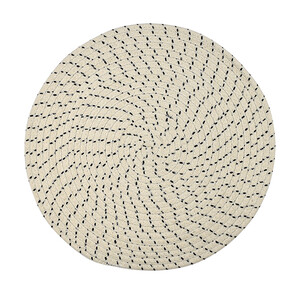 Tess Cotton Rnd Placemat 38cm White/Navy