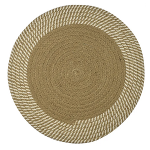 Demi Cotton Round Placemat 38cm Nat/Ivy