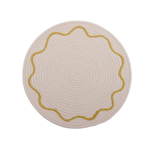 Virgo Cotton Round Placemat 38cm Nude