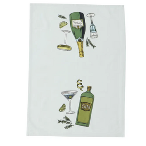 Gimlet Cotton Tea Towel 50x70cm Green