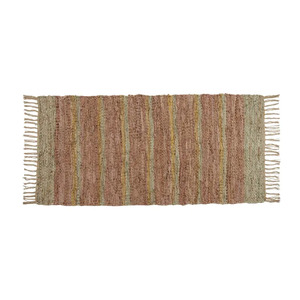 Maple Leather Rug 60x120cm Tan/Sage - BULK ITEM