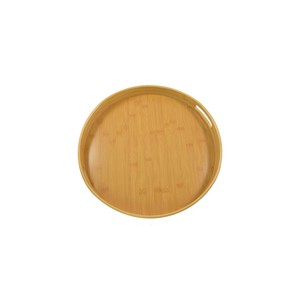 Large round solid bamboo trays-40x5cm