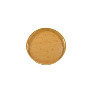 Small round solid bamboo trays-35x5cm