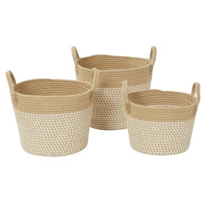 S/3 Omeo Basket 28/31/35cm Natural