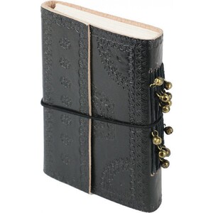 Leather Notebook Black Fold