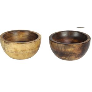 10cm Diameter Wooden Bowl with Incense Holder 2 Asstd