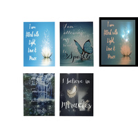 30x40cm inspirational canvas/led lights