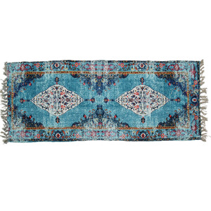 Runner Chenille/WashTurquoise
