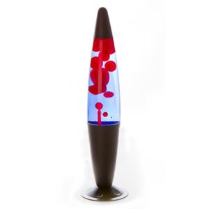 PEACE MOTION LAVA LAMP BLACK/RED/BLUE - BULK ITEM