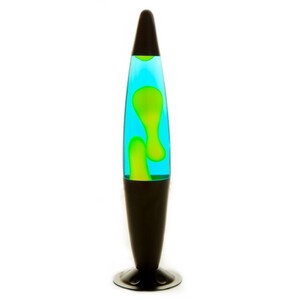 PEACE MOTION LAVA LAMP BLACK/YELLOW/BLUE - BULK ITEM