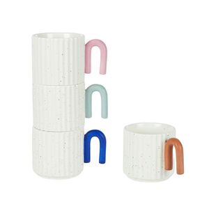 Vida Ceramic Mug 12x8.5x8.5cm 4 Asst