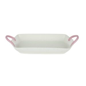 Vida Ceramic Tray 22.5x43cm Cream/Lilac - Click & Collect Only