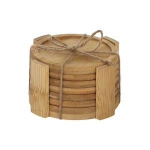 Bala Bamboo S/6 Coasters w Holder 10cm