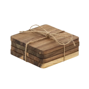 Axel S/4 Acacia Wood Square Coasters 10cm