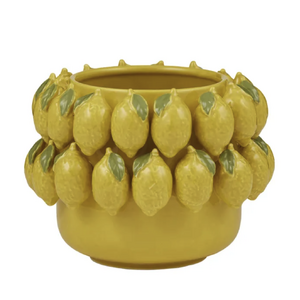 Limone Ceramic Pot 22x17cm Yellow - BULK ITEM