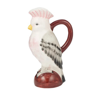 Cockatoo Ceramic Jug 16x11x28cm Grn/Pink