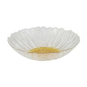 Phoebe Glass Bowl 21.5x5cm Clear/Yellow