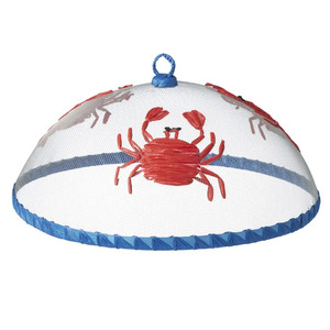 Crab Mesh Food Cover 35cm Red/Blue