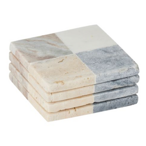 Rue S/4 Marble/T'tine Coasters 10cm