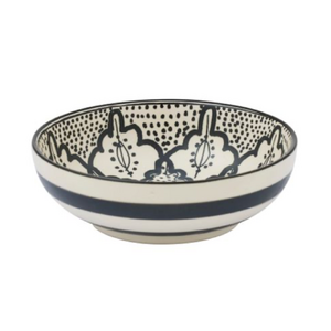 Aleah Ceramic Bowl 14x4.5cm Black/White