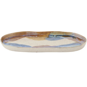Biei Ceramic Platter 14.5x36cm Multi