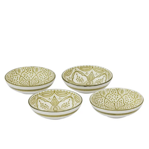 Ava S/4 Ceramic Dish 10x2cm Olive