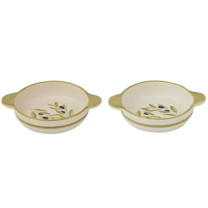Oamra S/2 Ceramic Dish 18.5x15x5cm Olive
