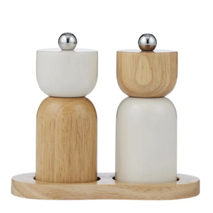 Eta 3pc Wood S&P Set 15x7.5x12cm Ivory