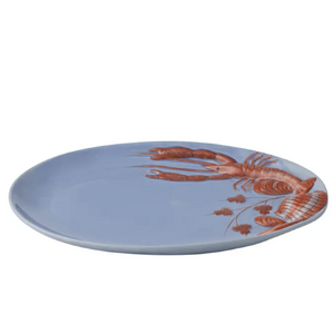 Agosta Cer Platter 28x40cm Sky/Orange - BULK ITEM