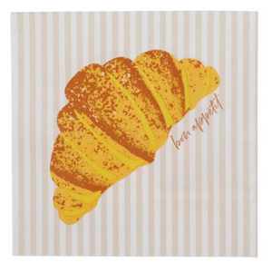 Croissant 20pk 3 Ply 33cm  Napkin Beige
