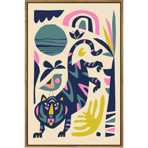 Thin Floating Frame - Artist Lab - Rachel Lee - Tiger - 40x60cm - CLICK & COLLECT ONLY