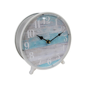 Table Clock Soft Blu/White