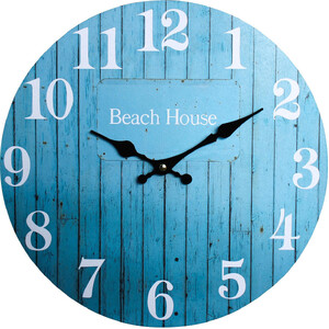 Clock Aqua Beach House 34cm
