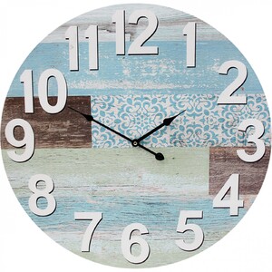 Clock Mixed Media Pastel Bl 58 - CLICK & COLLECT ONLY