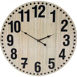 Clock Bamboo Black 58cm - CLICK & COLLECT ONLY