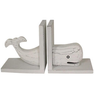 Bookends Whale Whitewash