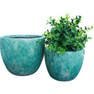 Pot Curve Aqua S/2 - Sizes sold separately