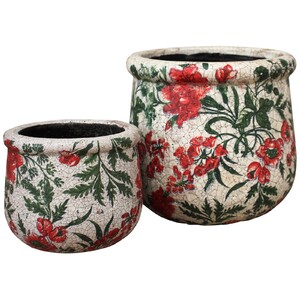 Pot Ribb S/2 Carnation - Sizes sold separately
