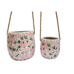 Hanging Pot S/2 Funky Pink
