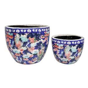 Large Pot Funky Navy - BULK ITEM