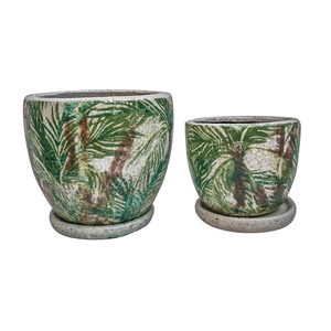 Pot Curve S/2 Palms - Sizes sold separately